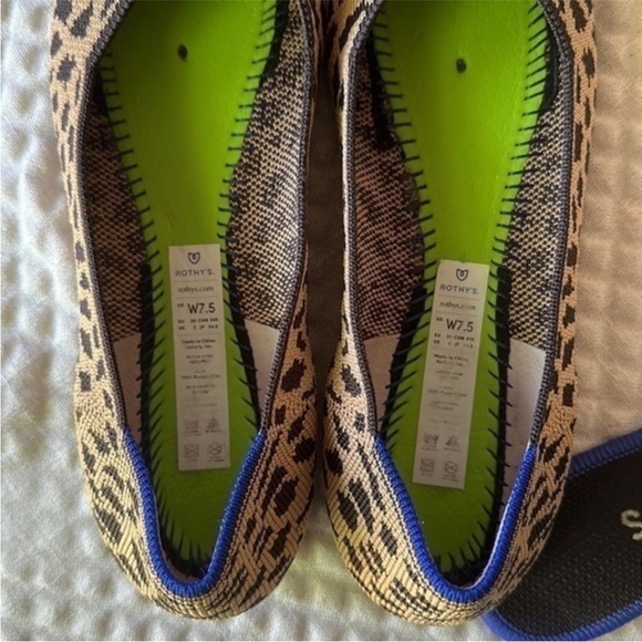 Rothy's The Point Cheetah Leopard Flats - Size 7.5 - Picture 2 of 7
